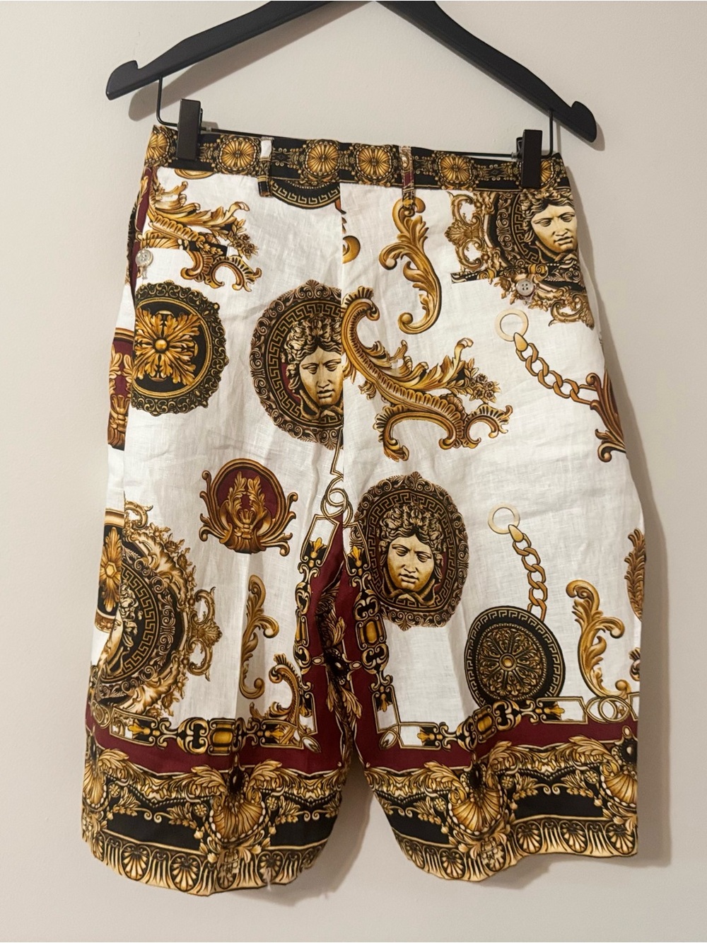 Linen Versace Inspired Baroque Print